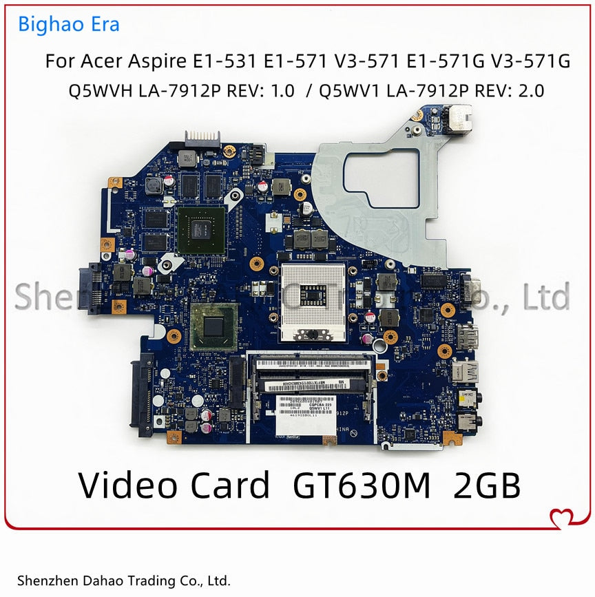 Q5WVH Q5WV1 LA-7912P Acer Aspire Motherboard Q5WVH Q5WV1 LA-7912P Acer Aspire Motherboard